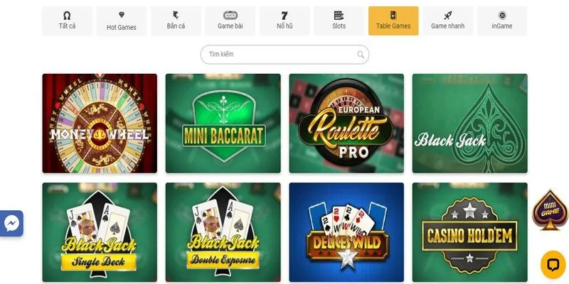 Bạn tha hồ lựa chọn sảnh chơi mà mình yêu thích