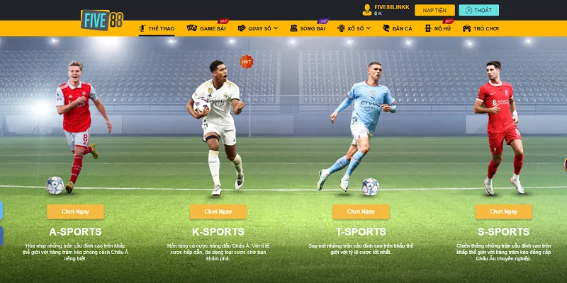 Tham gia cá cược thể thao Five88 uy tín, an toàn